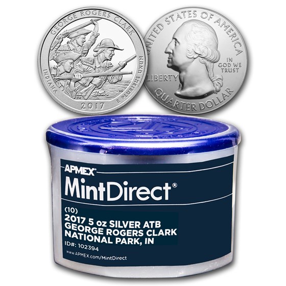 2017 5 oz Silver ATB George R. Clark (10-Coin MintDirect® Tube) 2017 5 oz Silver ATB George R. Clark (10-Coin MintDirect® Tube)